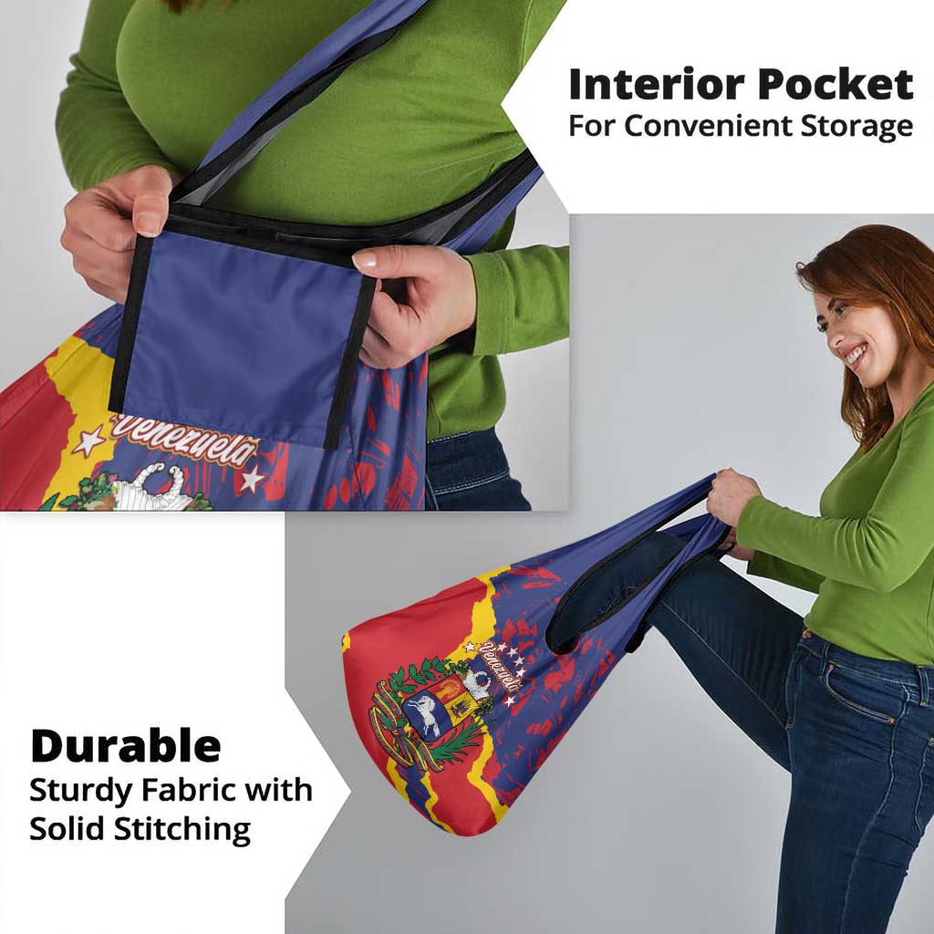 Venezuela Independence Day Grocery Bag Feliz Dia de la Independencia Grunge Style