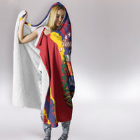 Venezuela Independence Day Hooded Blanket Feliz Dia de la Independencia Grunge Style