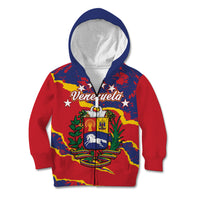 Venezuela Independence Day Kid Hoodie Feliz Dia de la Independencia Grunge Style - Wonder Print Shop