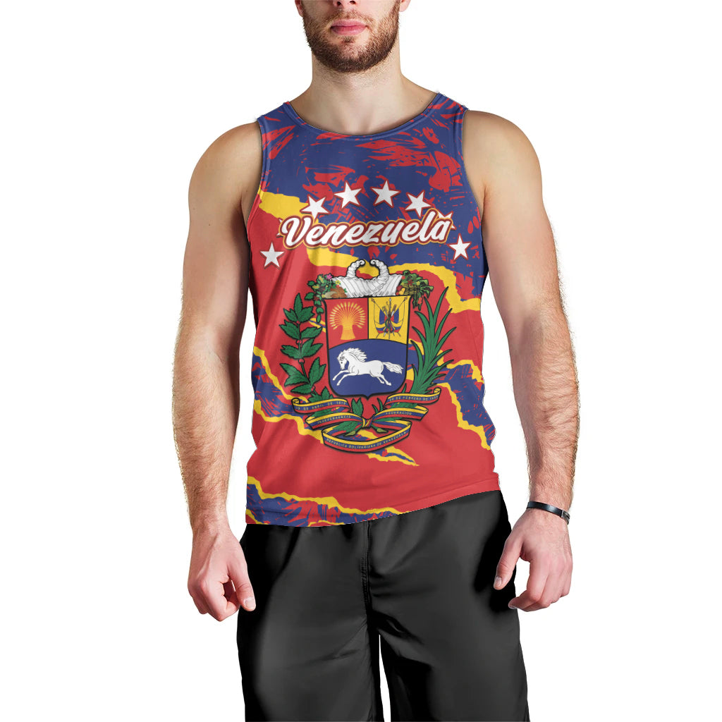Venezuela Independence Day Men Tank Top Feliz Dia de la Independencia Grunge Style - Wonder Print Shop