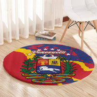 Venezuela Independence Day Round Carpet Feliz Dia de la Independencia Grunge Style