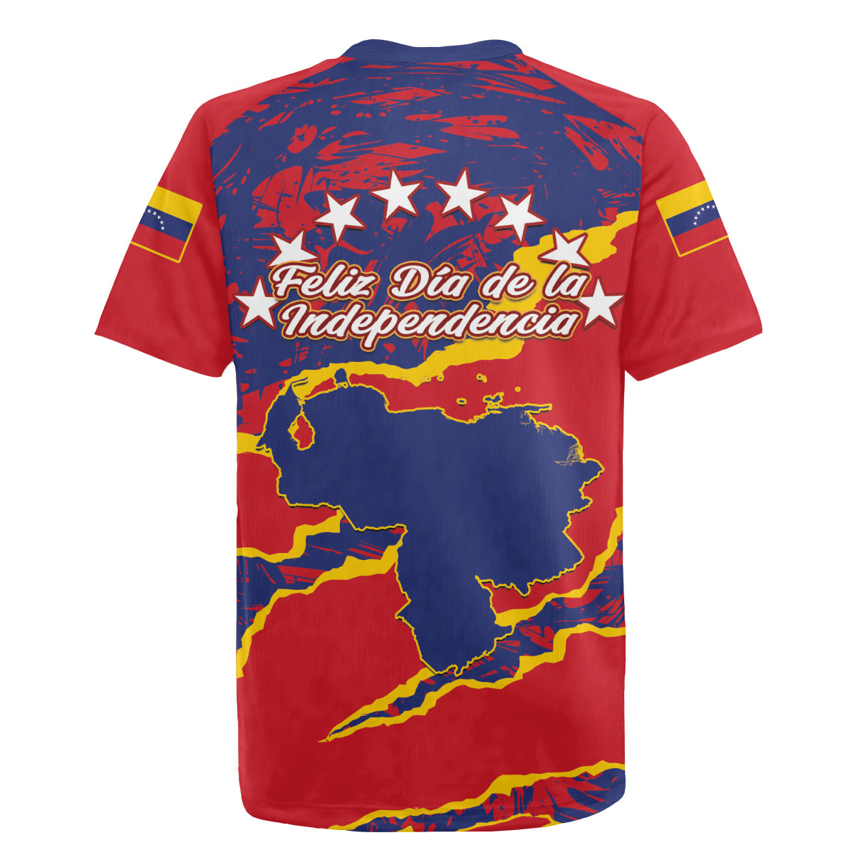 Venezuela Independence Day Rugby Jersey Feliz Dia de la Independencia Grunge Style - Wonder Print Shop