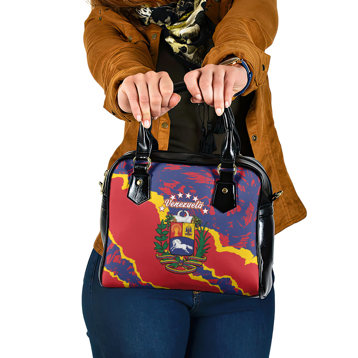 Venezuela Independence Day Shoulder Handbag Feliz Dia de la Independencia Grunge Style