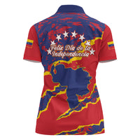 Venezuela Independence Day Women Polo Shirt Feliz Dia de la Independencia Grunge Style - Wonder Print Shop