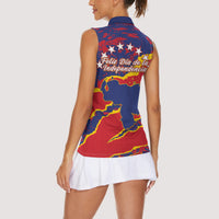 Venezuela Independence Day Women Sleeveless Polo Shirt Feliz Dia de la Independencia Grunge Style - Wonder Print Shop