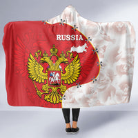 Russia Independence Day Hooded Blanket Coat Of Arms With Map