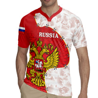 Russia Independence Day Rugby Jersey Coat Of Arms With Map - Wonder Print Shop