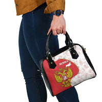 Russia Independence Day Shoulder Handbag Coat Of Arms With Map