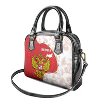 Russia Independence Day Shoulder Handbag Coat Of Arms With Map