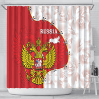 Russia Independence Day Shower Curtain Coat Of Arms With Map