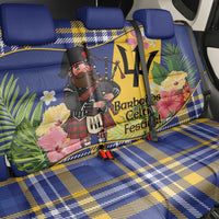 Barbados Celtic 2025 Festival Back Car Seat Cover Scottish Man With Bagpipes