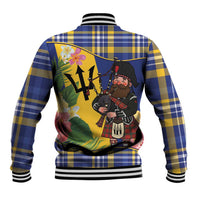 Barbados Celtic 2025 Festival Baseball Jacket Scottish Man With Bagpipes