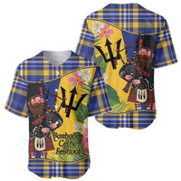 Barbados Celtic 2025 Festival Baseball Jersey Scottish Man With Bagpipes