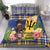 Barbados Celtic 2025 Festival Bedding Set Scottish Man With Bagpipes
