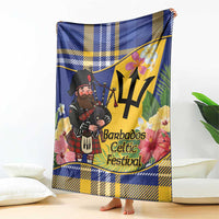 Barbados Celtic 2025 Festival Blanket Scottish Man With Bagpipes