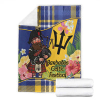 Barbados Celtic 2025 Festival Blanket Scottish Man With Bagpipes