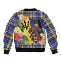 Barbados Celtic 2025 Festival Bomber Jacket Scottish Man With Bagpipes