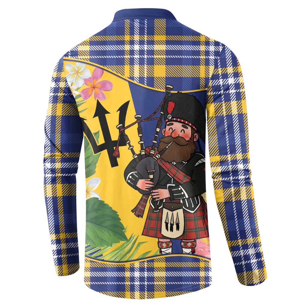 Barbados Celtic 2025 Festival Button Sweatshirt Scottish Man With Bagpipes