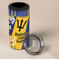 Barbados Celtic 2025 Festival 4 in 1 Can Cooler Tumbler Scottish Man With Bagpipes