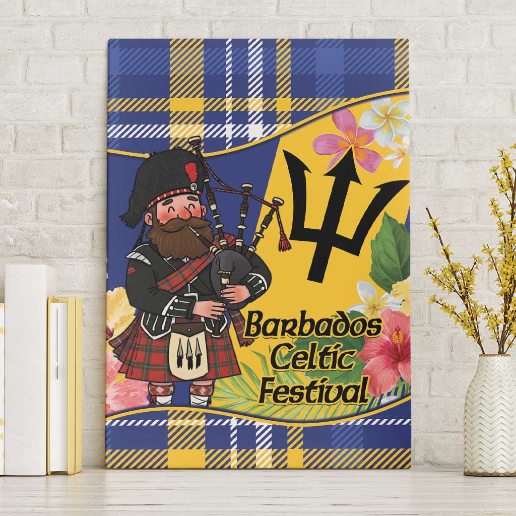 Barbados Celtic 2025 Festival Canvas Wall Art Scottish Man With Bagpipes