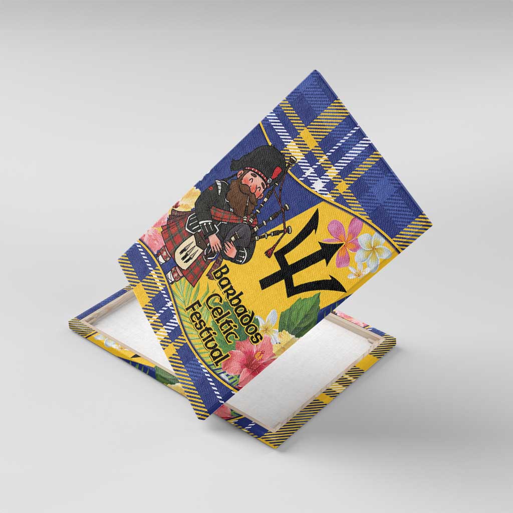 Barbados Celtic 2025 Festival Canvas Wall Art Scottish Man With Bagpipes