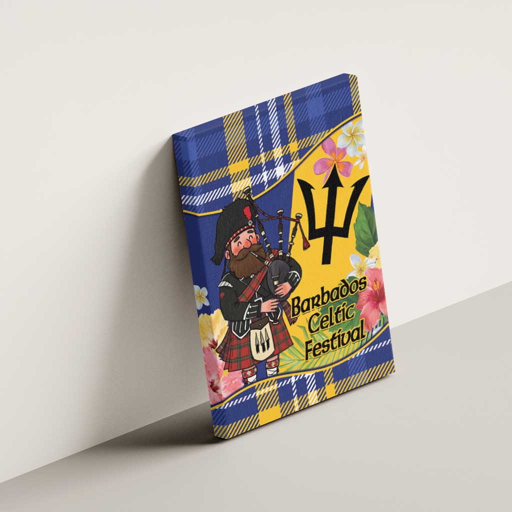 Barbados Celtic 2025 Festival Canvas Wall Art Scottish Man With Bagpipes