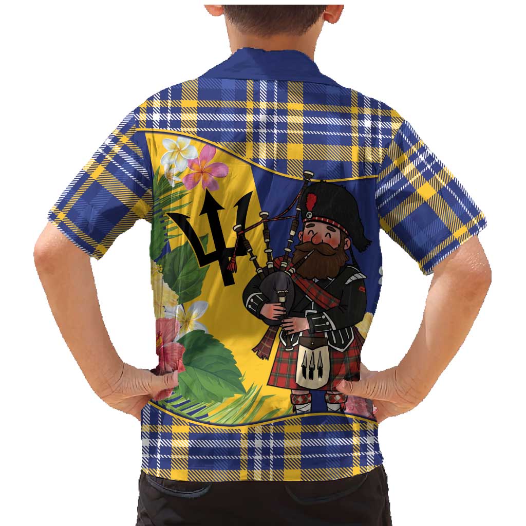 Barbados Celtic 2025 Festival Family Matching Mermaid Dress and Hawaiian Shirt Scottish Man With Bagpipes