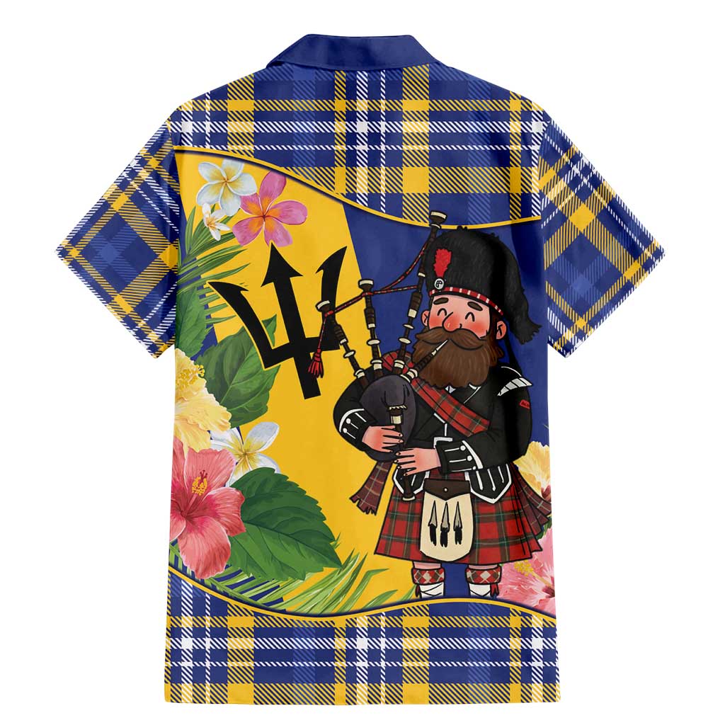Barbados Celtic 2025 Festival Family Matching Mermaid Dress and Hawaiian Shirt Scottish Man With Bagpipes