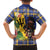 Barbados Celtic 2025 Festival Family Matching Off The Shoulder Long Sleeve Dress and Hawaiian Shirt Scottish Man With Bagpipes
