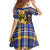 Barbados Celtic 2025 Festival Family Matching Off The Shoulder Long Sleeve Dress and Hawaiian Shirt Scottish Man With Bagpipes
