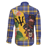 Barbados Celtic 2025 Festival Family Matching Off The Shoulder Long Sleeve Dress and Hawaiian Shirt Scottish Man With Bagpipes