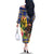 Barbados Celtic 2025 Festival Family Matching Off The Shoulder Long Sleeve Dress and Hawaiian Shirt Scottish Man With Bagpipes