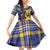 Barbados Celtic 2025 Festival Family Matching Off Shoulder Short Dress and Hawaiian Shirt Scottish Man With Bagpipes