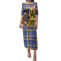 Barbados Celtic 2025 Festival Family Matching Puletasi and Hawaiian Shirt Scottish Man With Bagpipes
