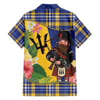Barbados Celtic 2025 Festival Family Matching Tank Maxi Dress and Hawaiian Shirt Scottish Man With Bagpipes