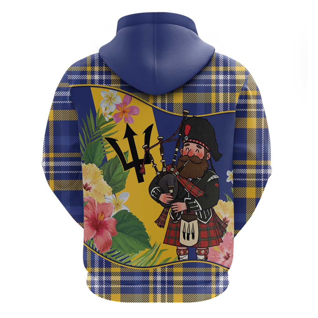 Barbados Celtic 2025 Festival Hoodie Scottish Man With Bagpipes