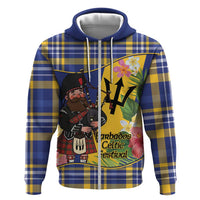 Barbados Celtic 2025 Festival Hoodie Scottish Man With Bagpipes