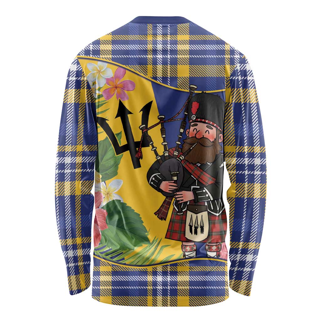 Barbados Celtic 2025 Festival Long Sleeve Shirt Scottish Man With Bagpipes