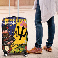 Barbados Celtic 2025 Festival Luggage Cover Scottish Man With Bagpipes