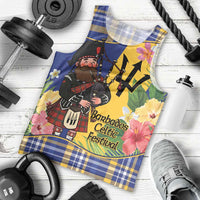 Barbados Celtic 2025 Festival Men Tank Top Scottish Man With Bagpipes