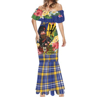 Barbados Celtic 2025 Festival Mermaid Dress Scottish Man With Bagpipes