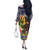 Barbados Celtic 2025 Festival Off The Shoulder Long Sleeve Dress Scottish Man With Bagpipes