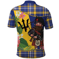 Barbados Celtic 2025 Festival Polo Shirt Scottish Man With Bagpipes