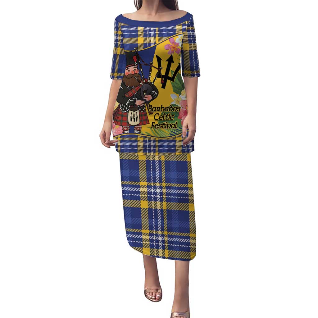 Barbados Celtic 2025 Festival Puletasi Scottish Man With Bagpipes