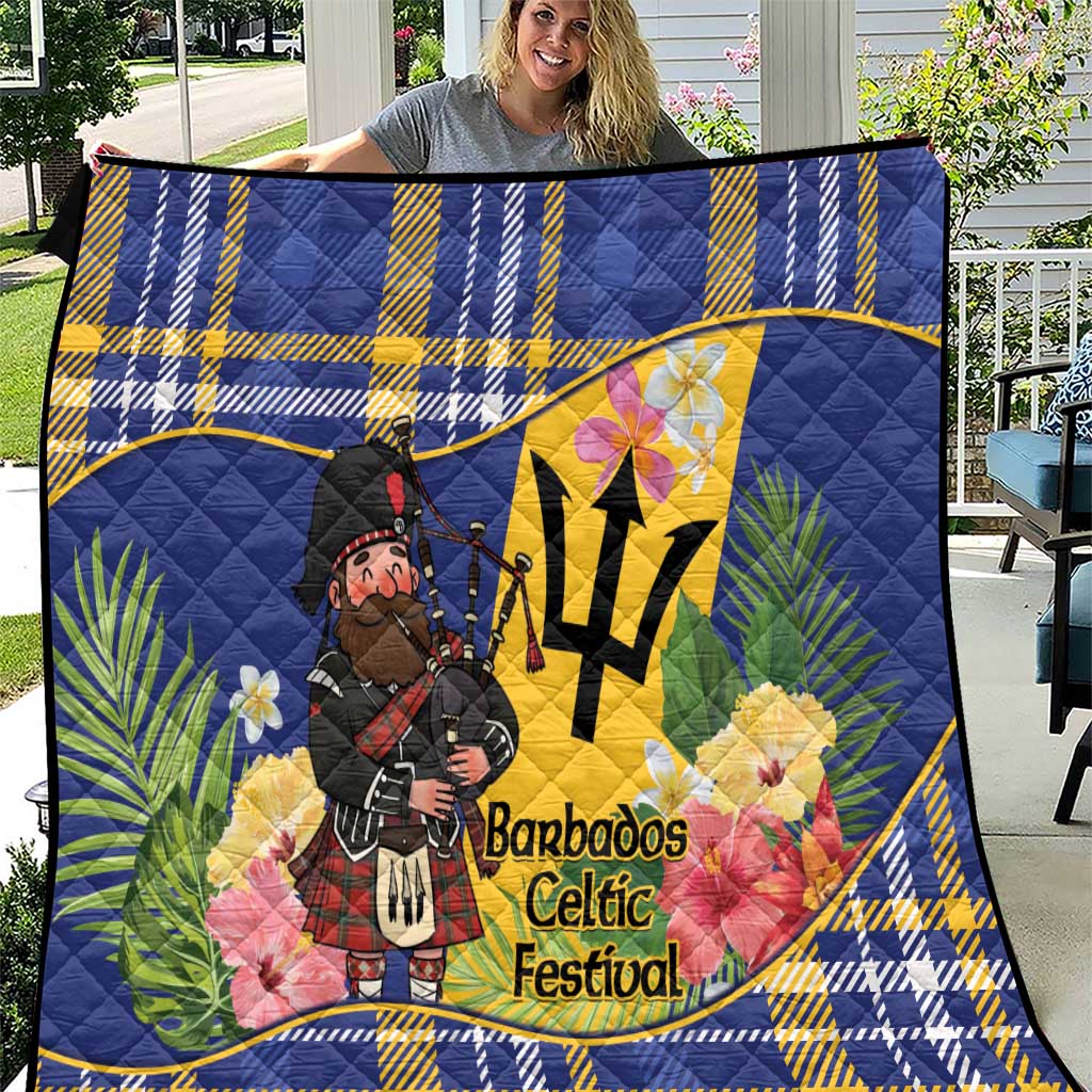Barbados Celtic 2025 Festival Quilt Scottish Man With Bagpipes