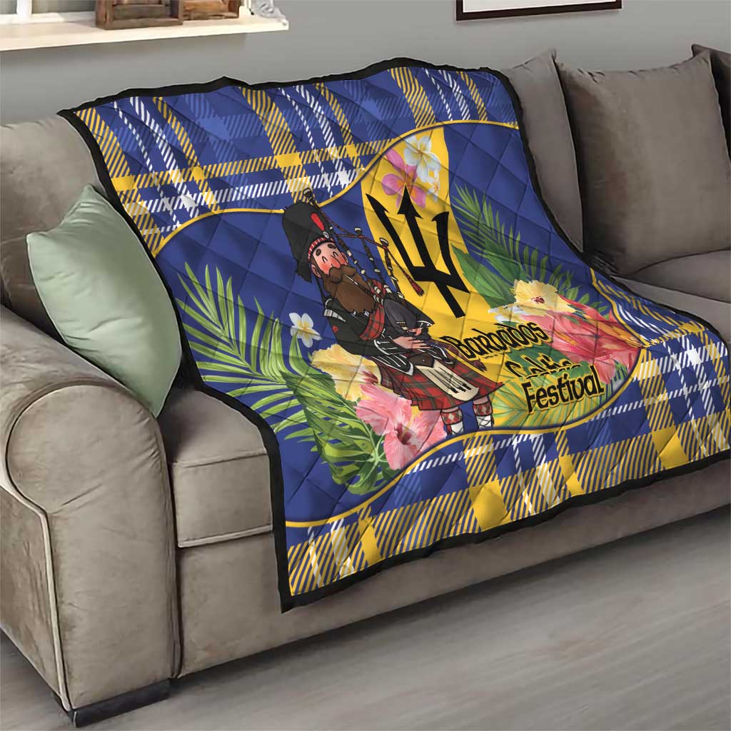 Barbados Celtic 2025 Festival Quilt Scottish Man With Bagpipes