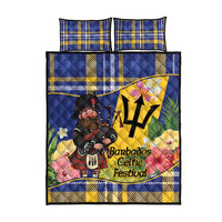 Barbados Celtic 2025 Festival Quilt Bed Set Scottish Man With Bagpipes