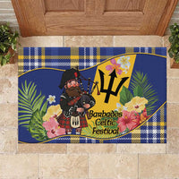 Barbados Celtic 2025 Festival Rubber Doormat Scottish Man With Bagpipes