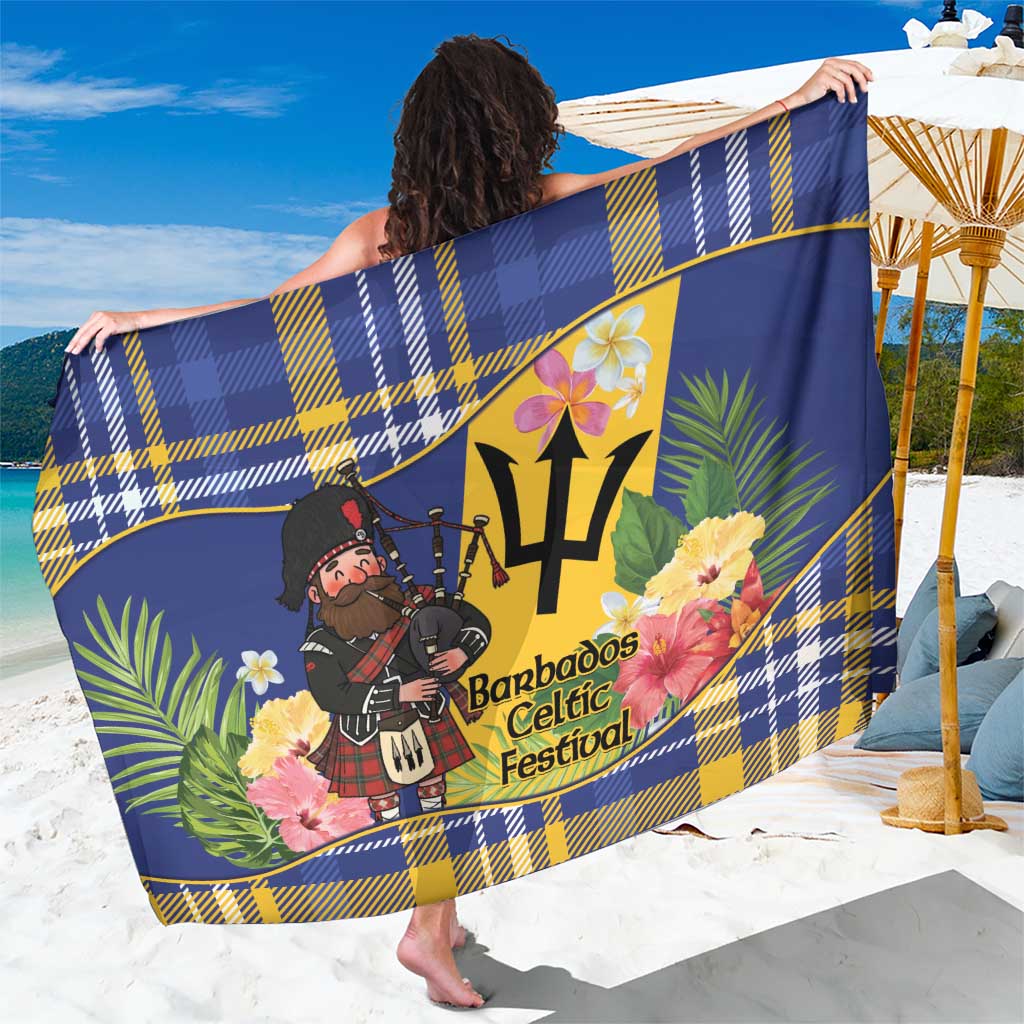 Barbados Celtic 2025 Festival Sarong Scottish Man With Bagpipes