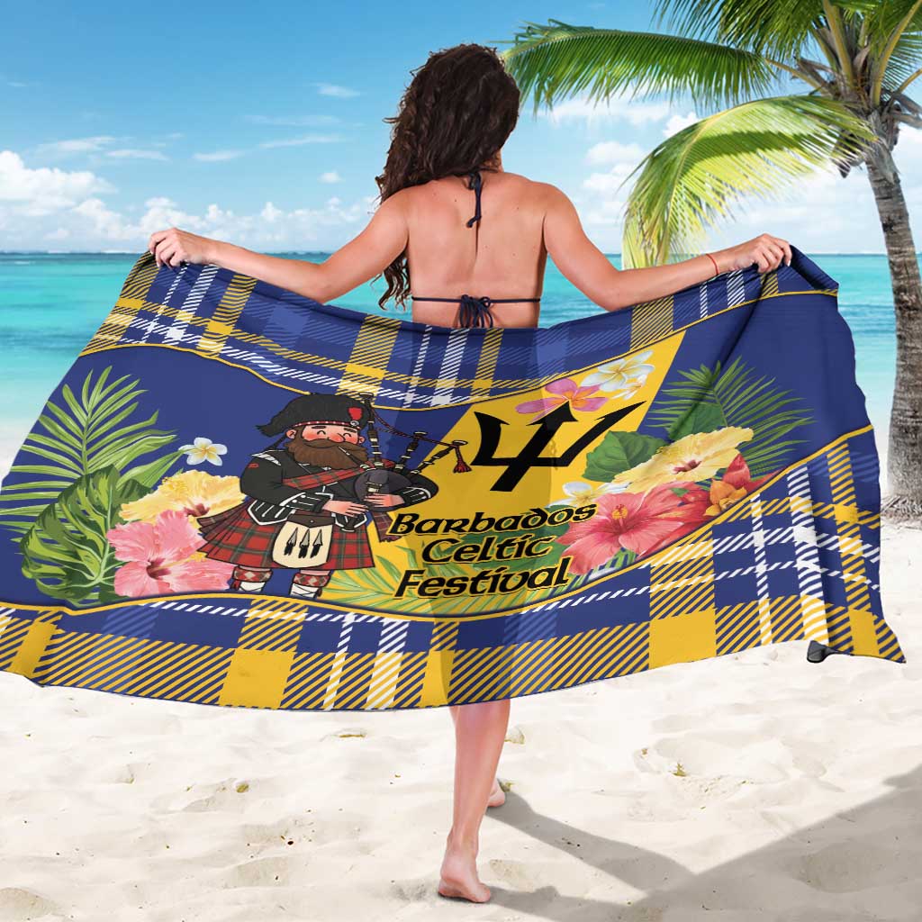 Barbados Celtic 2025 Festival Sarong Scottish Man With Bagpipes